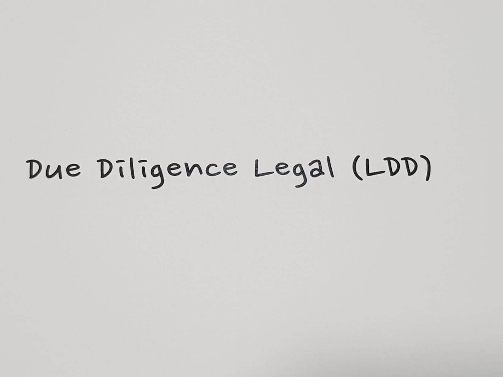 Due Diligence Legal