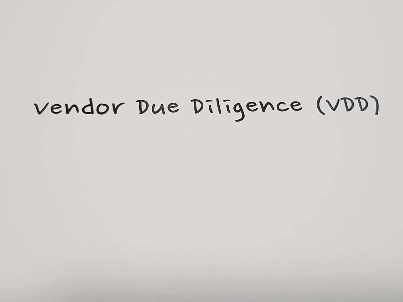 Vendor Due Diligence